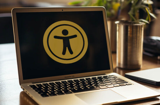 ADA Compliance Checklist symbol on a laptop