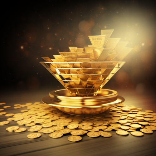 conversions landing in funnel and turning into gold coins