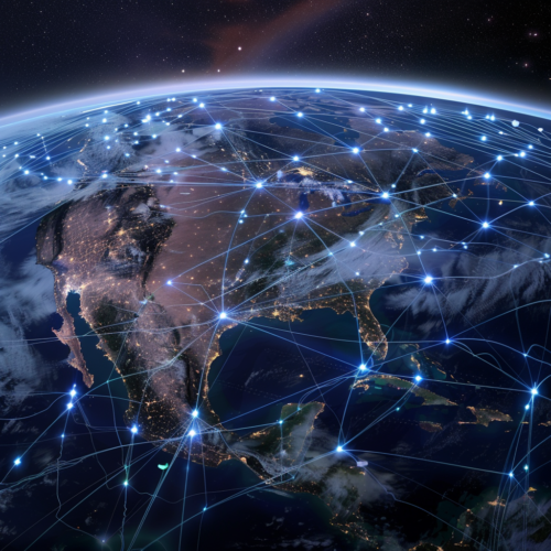 content delivery network over earth